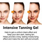 Intensive Tanning Gel & Cream Set Accelerator Bronzing Dark Skin Long Lasting Moisturizing Face Body Sunless Self Tanning Cream