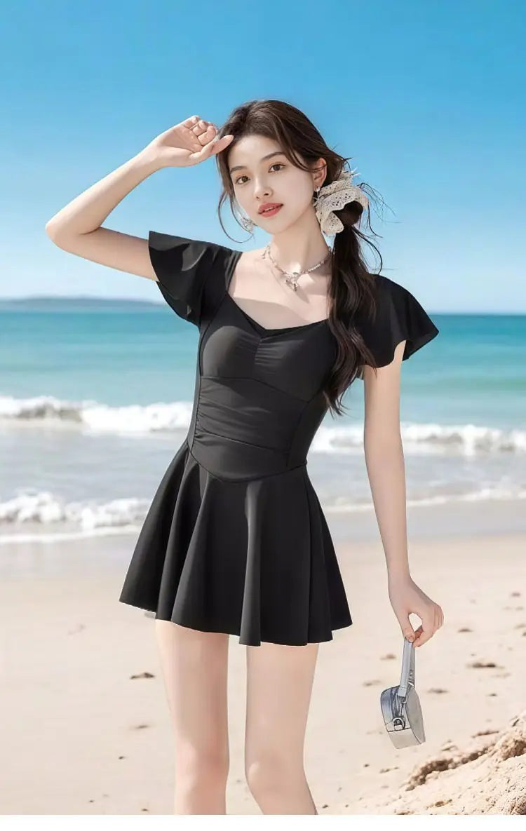 Swimsuit Women's New Split Professional Student Hot Spring Conservative Swimwear