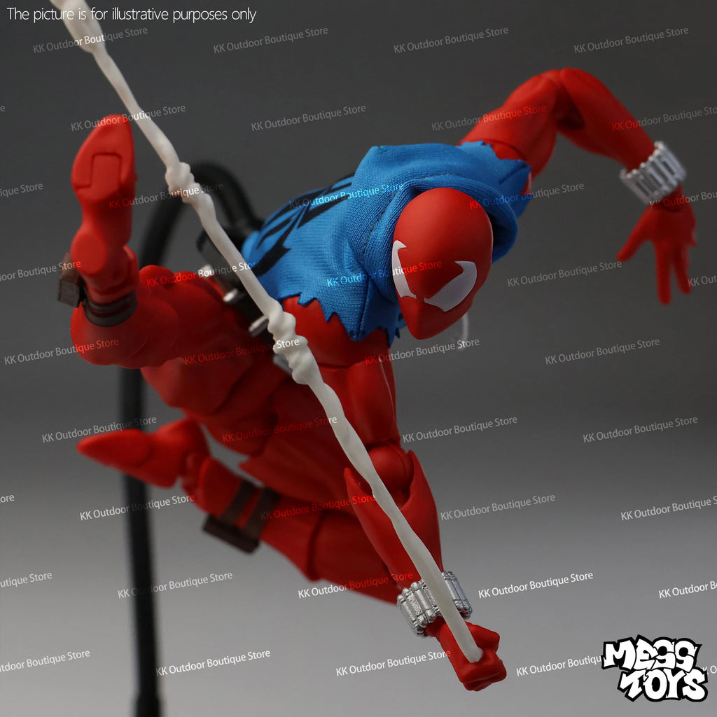 In Stock Mess Toys Scarlet Hero Scarlet Spider Man Messtoys Spiderman Anime Action Figure Figurine Statue Model Gifts Kids Toys