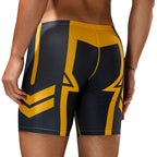 Men's Quick-Dry Boxer Brief Swimming Trunks with Waist Tie for Surfing Beach Sand Thermal Swimming Shorts