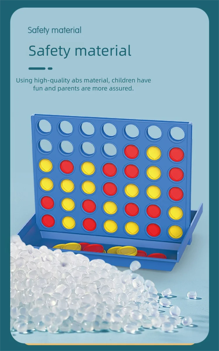 Classic Connect Four Board Game Four in a Row-2 Players Strategy Puzzle Toy for Family Game Kids Adults Durable Plastic Grid Set