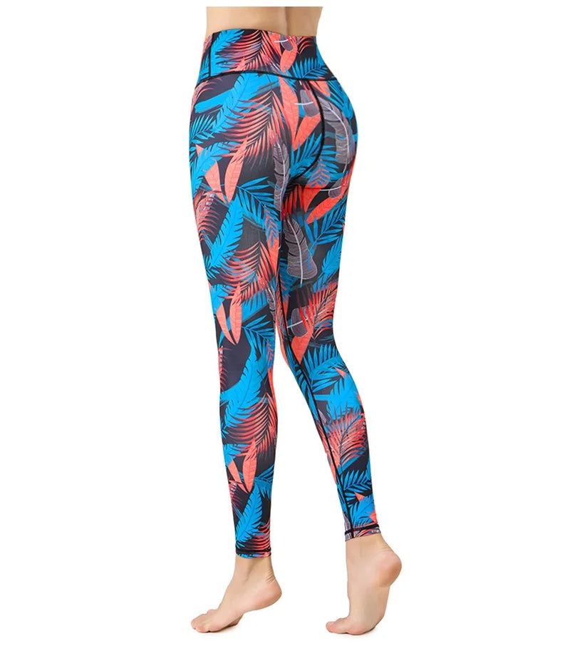 Cloud Hide Women Home Yoga Pants Fitness Gym Exercise Sports Leggings High Waist Sexy Long Print Tights Workout Running Trouser