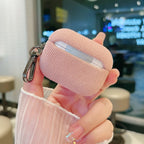 Winter Matte Corduroy Fabric Hook Earphone Case For Apple Airpods 1 2 3 4 Pro 3 2 Wireless Bluetooth Earphone Anti Scratch Cover