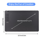 VINSA T1161 Graphics Drawing Tablet Ultra-thin Art Creation Sketch with Battery-free Stylus 8 Pen Nibs 8192 Levels Pressure