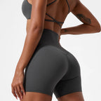 Hearuisavy Summer Soft Yoga Shorts Buttock Lift Gym Leggings Women High Waist Sports Shorts Women Running Workout Shorts Female