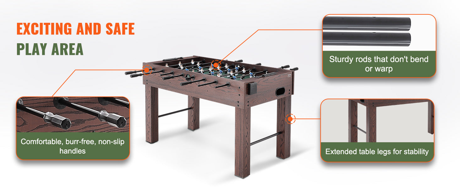 SucceBuy 55inch Foosball Table  Standard Size Foosball Table Indoor Full Size Foosball Table for Home, Family, and Game Room