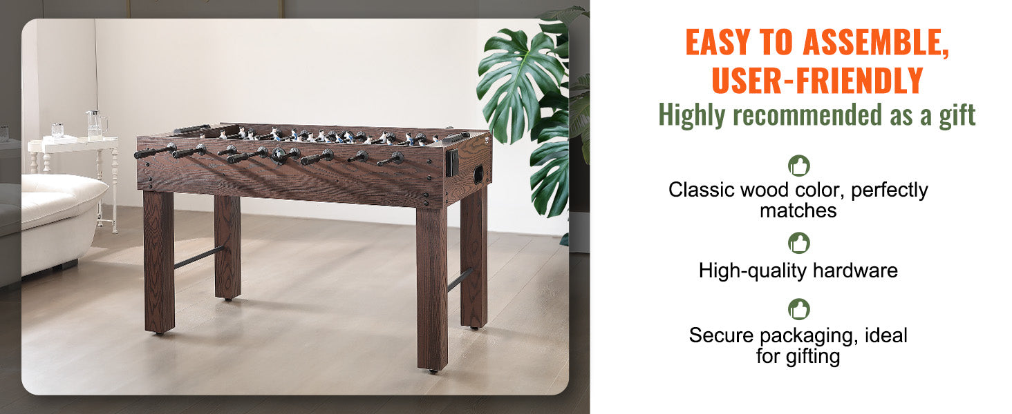 SucceBuy 55inch Foosball Table  Standard Size Foosball Table Indoor Full Size Foosball Table for Home, Family, and Game Room