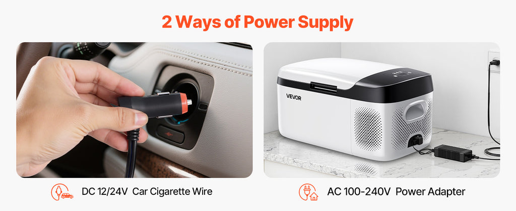 SucceBuy 15L 20L 22L Car Refrigerator Electric Cooler -4°F to 68°F Car Fridge with APP Control Cars Freezer for RVs Camping